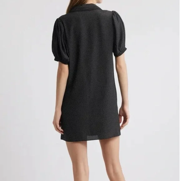 Frame Silk black and white Polka Dot Sailor Mini Dress size S - Picture 2 of 13